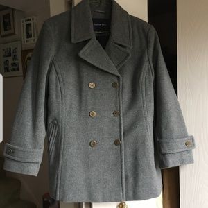 Lands End Gray Pea Coat